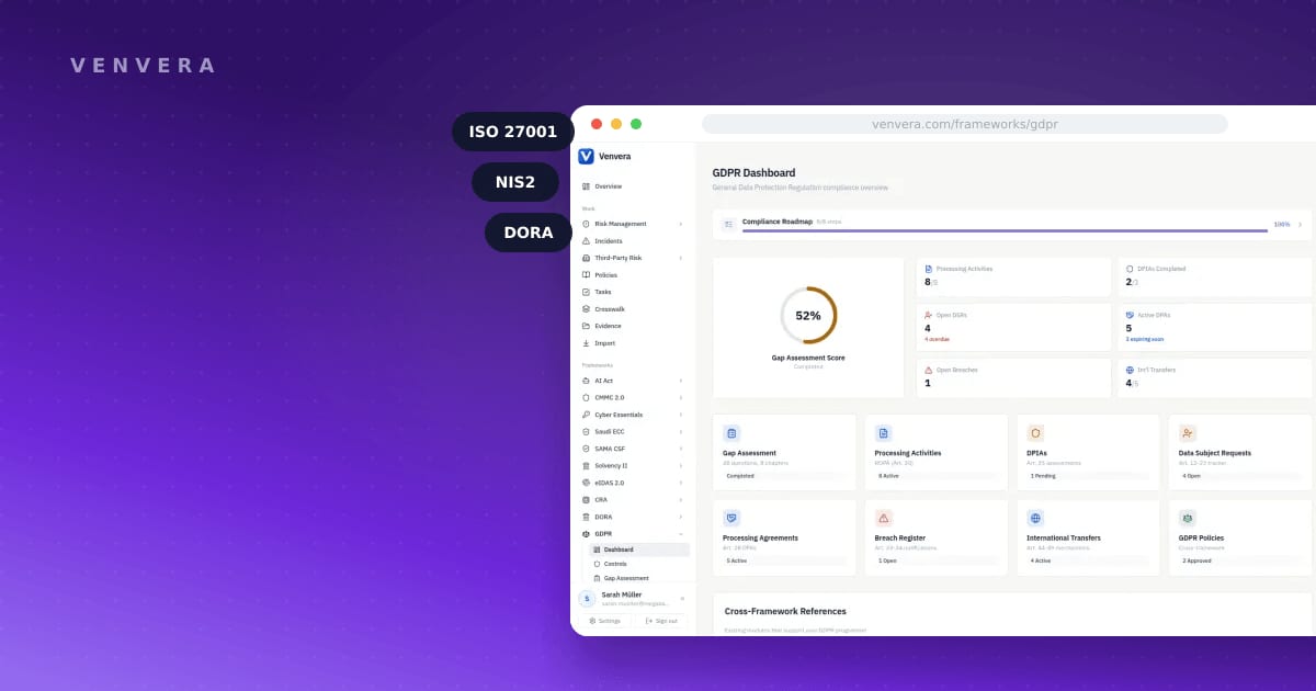 Алтернатива на Vanta за софтуер за съответствие с GDPR - RoPA, DPIA, DSAR и уведомяване при нарушения Алтернатива на Vanta за софтуер за съответствие с GDPR - RoPA, DPIA, DSAR и уведомяване при нарушения
