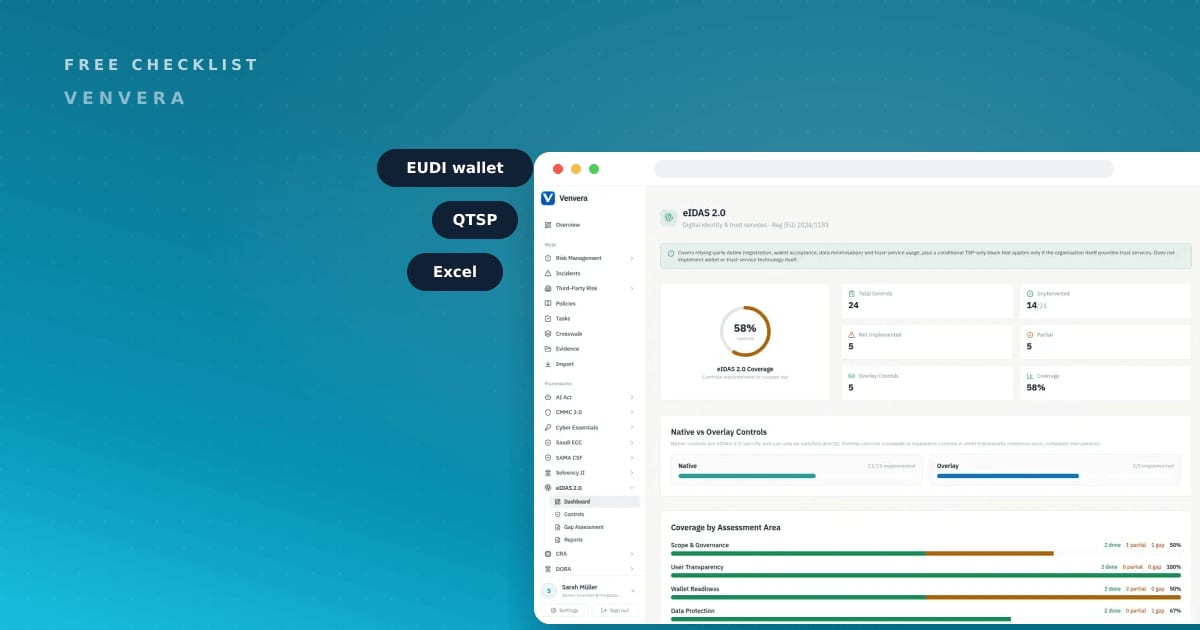 eIDAS 2.0 чеклист за готовност (безплатен Excel, 2026)