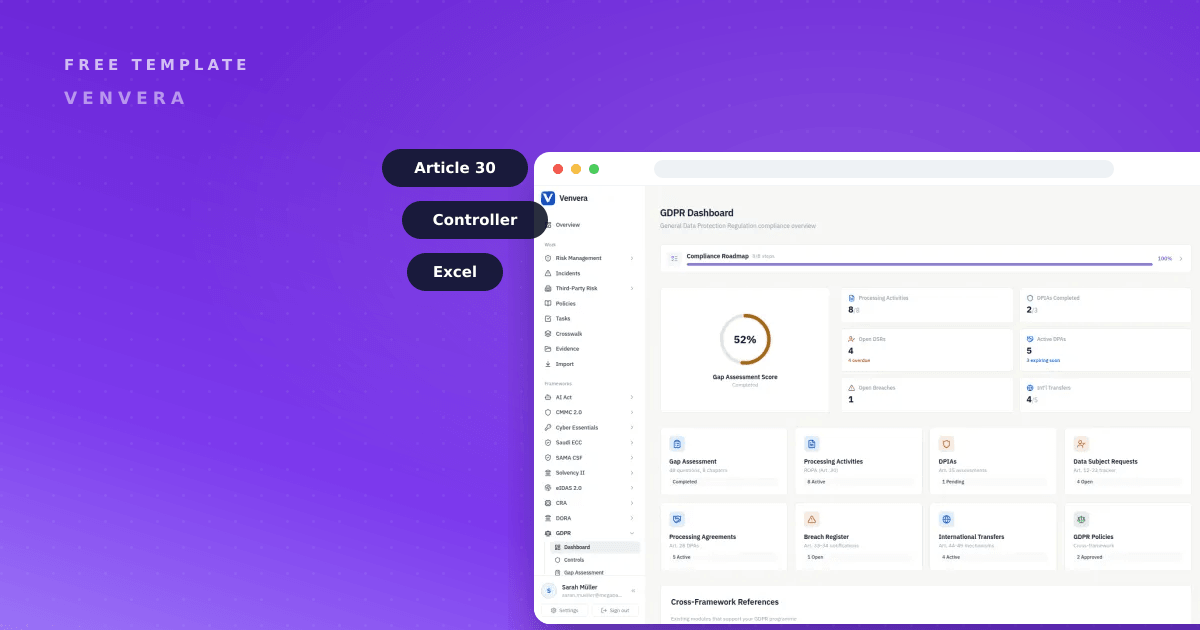 GDPR RoPA Template (Free Excel, 2026)