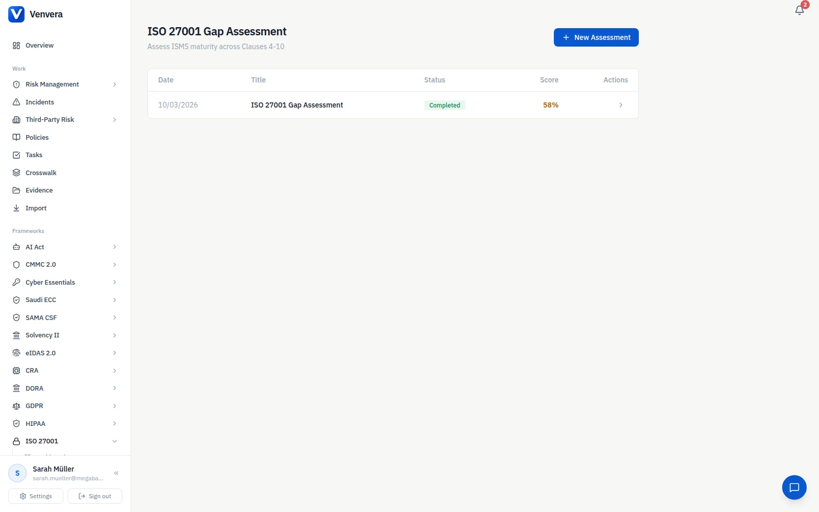 ISO 27001 gap assessment against the Annex A controls ISO 27001 gap assessment against the Annex A controls